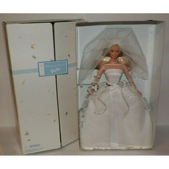 Vintage '99 Blushing Bride Wedding Barbie Doll NIB - Picture 1 of 9
